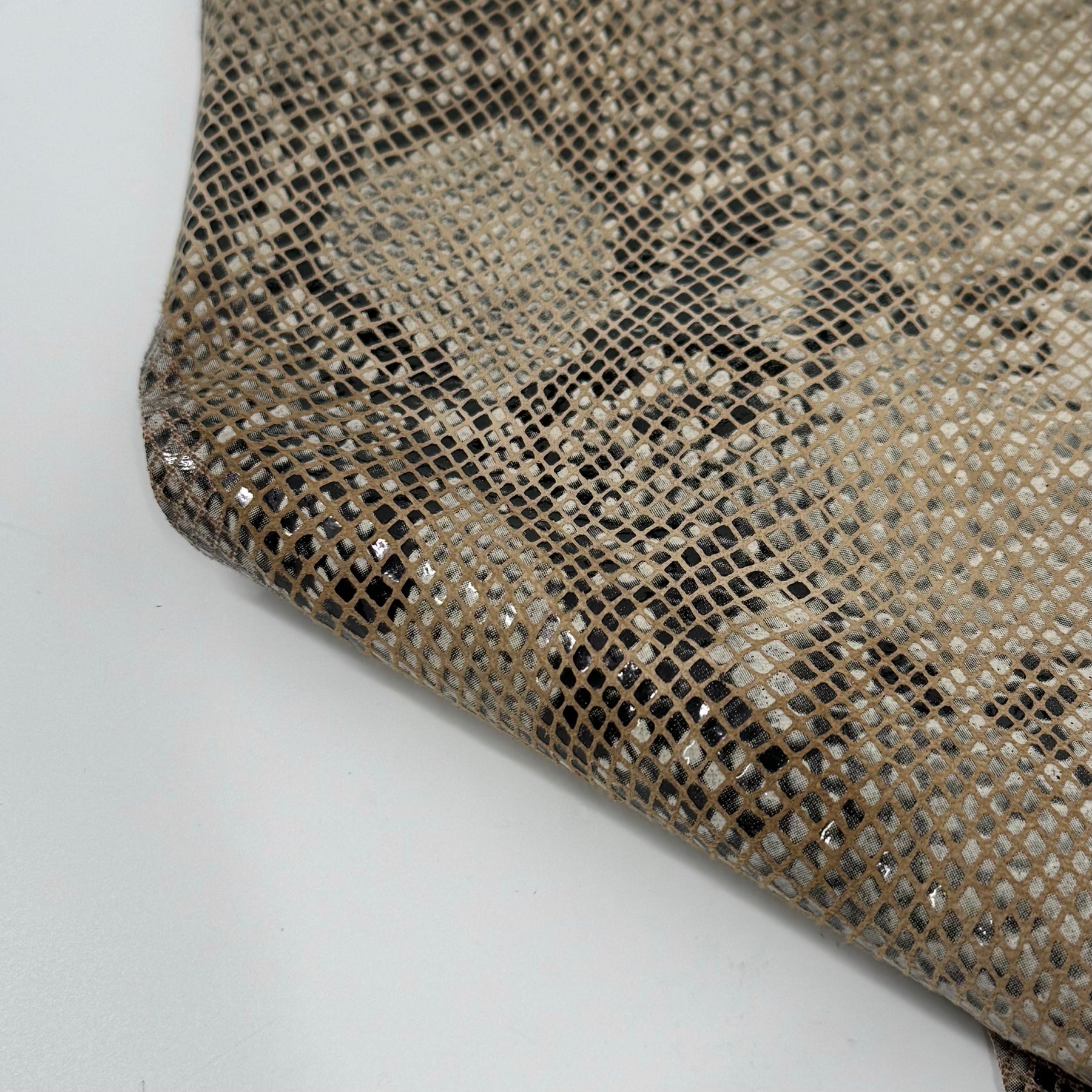 French Python Stretch Lamb Leather