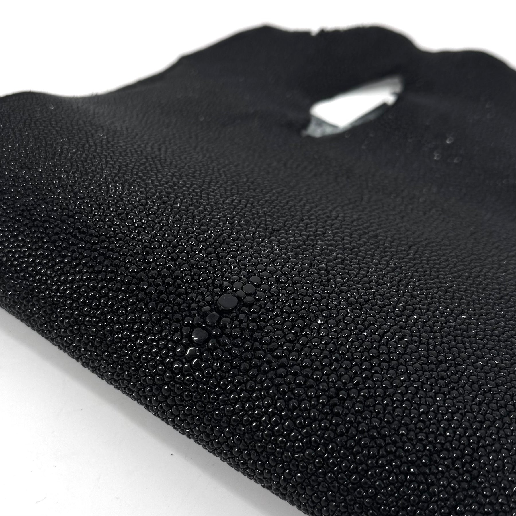 8" Black Stingray/Shagreen Skin (No Eye)