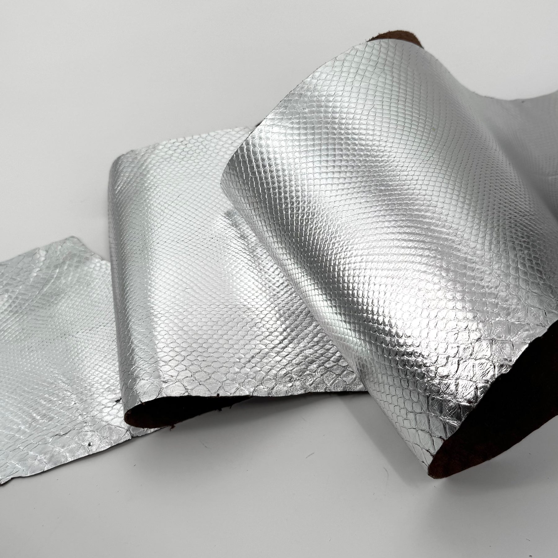 Deadstock Silver Foil Boa Skins - Grade 2 - Only 8 skins available | SALE