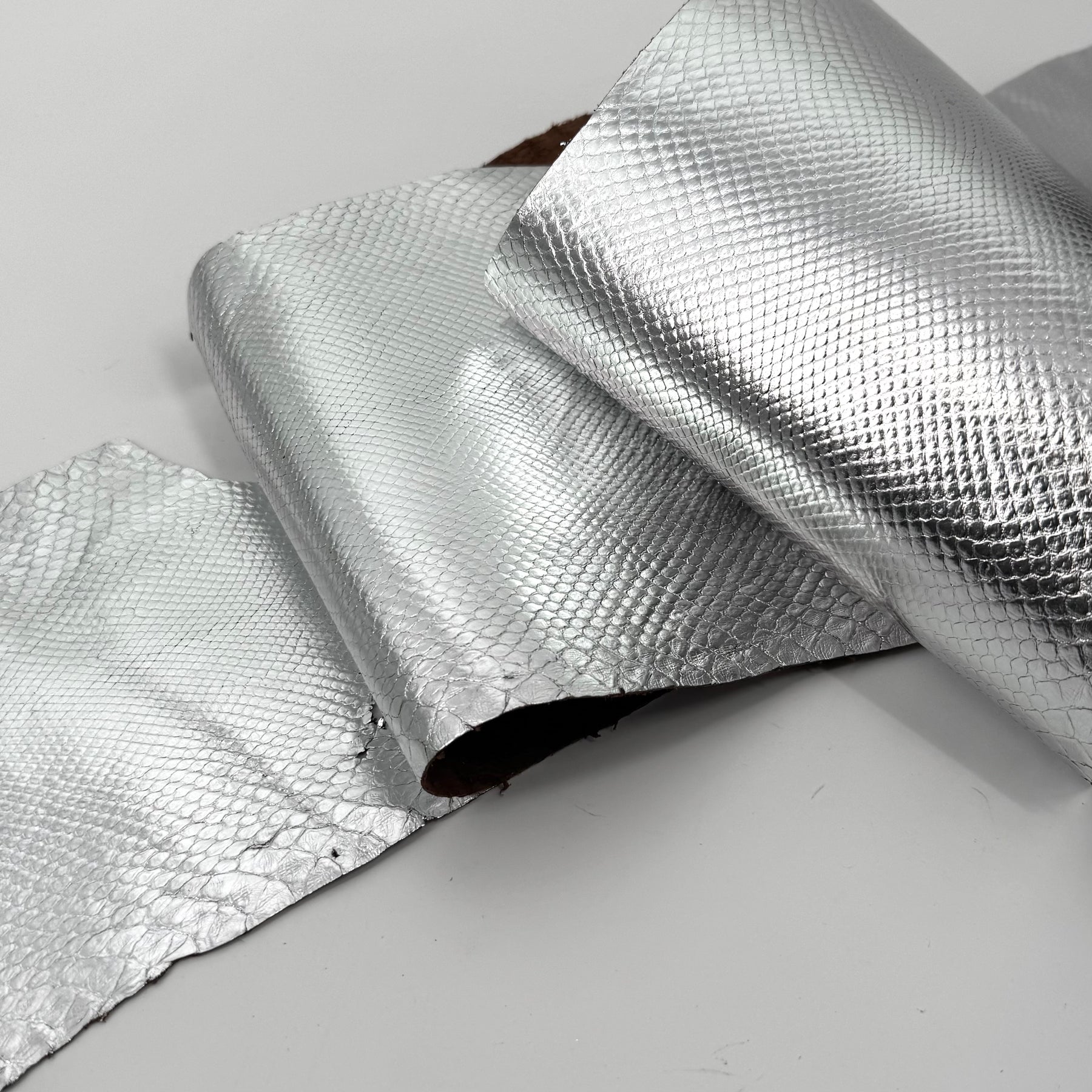 Deadstock Silver Foil Boa Skins - Grade 2 - Only 8 skins available | SALE