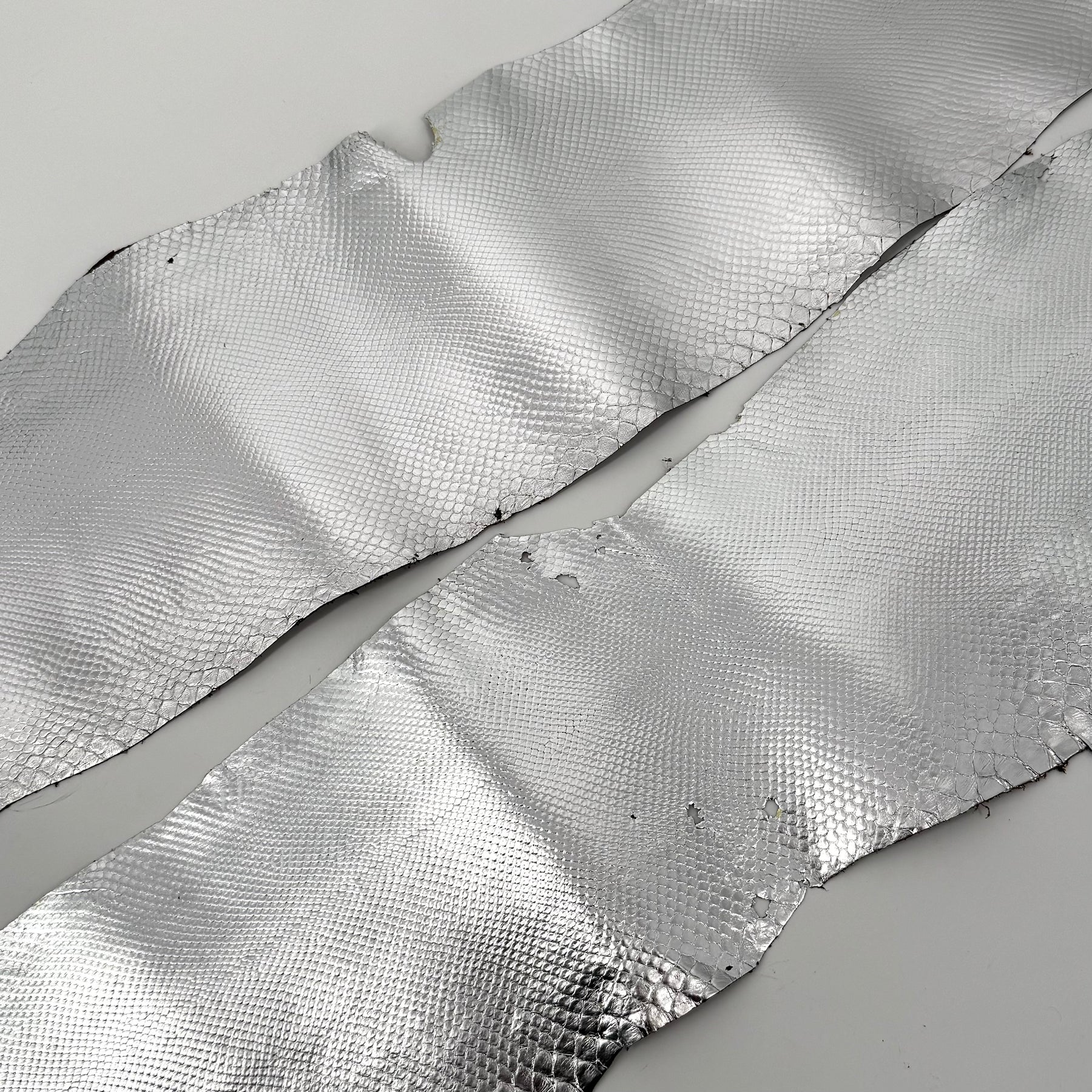Deadstock Silver Foil Boa Skins - Grade 2 - Only 8 skins available | SALE