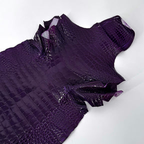 Glazed Wild American Alligator in Purple | 38 cm