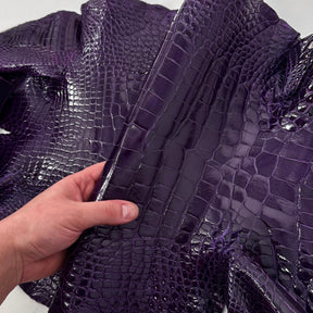 Glazed Wild American Alligator in Purple | 38 cm