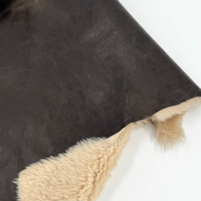 Yogi Double Sided Shearling with Distressed Leather