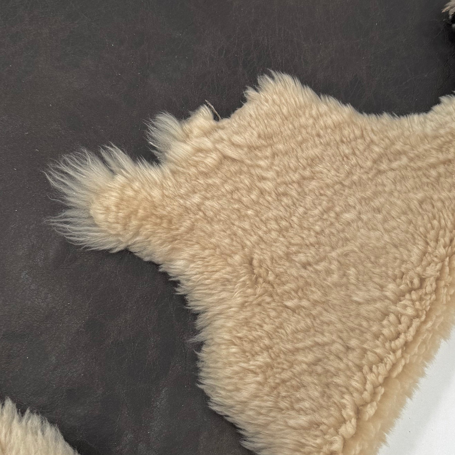 Yogi Double Sided Shearling with Distressed Leather
