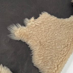 Yogi Double Sided Shearling with Distressed Leather