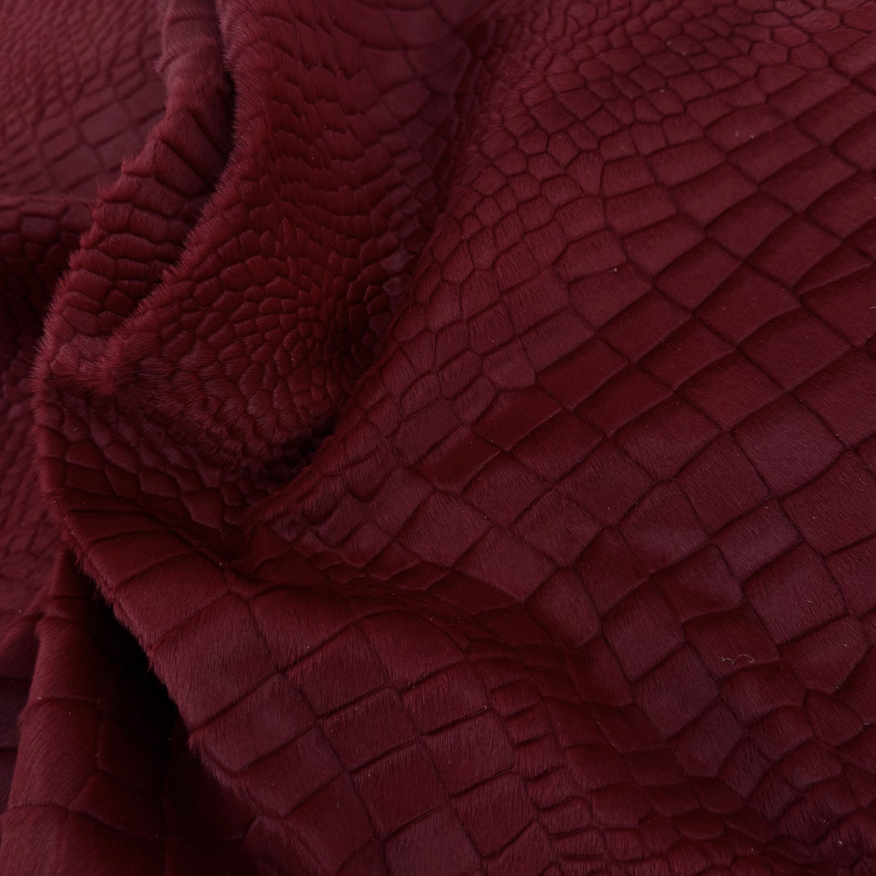 Laser Cut Crocodile Pattern Hair-On Cavalino