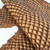 Caramel Inverted Pirarucu Fish Leather