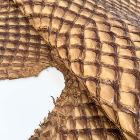 Caramel Inverted Pirarucu Fish Leather
