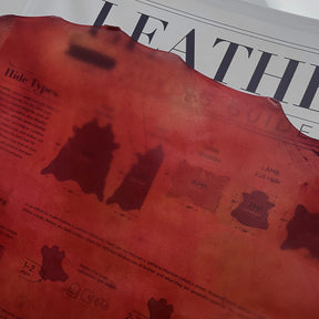 Transparent Translucent Leather Hide | Red