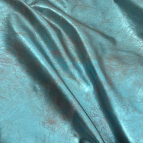 Midas Teal/Rust Distressed Metallic Cow