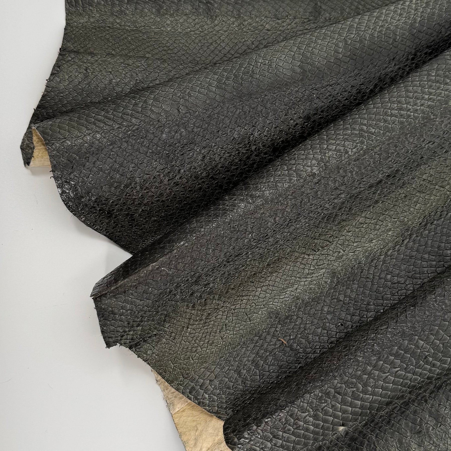 Forest Green Salmon Plate Leather
