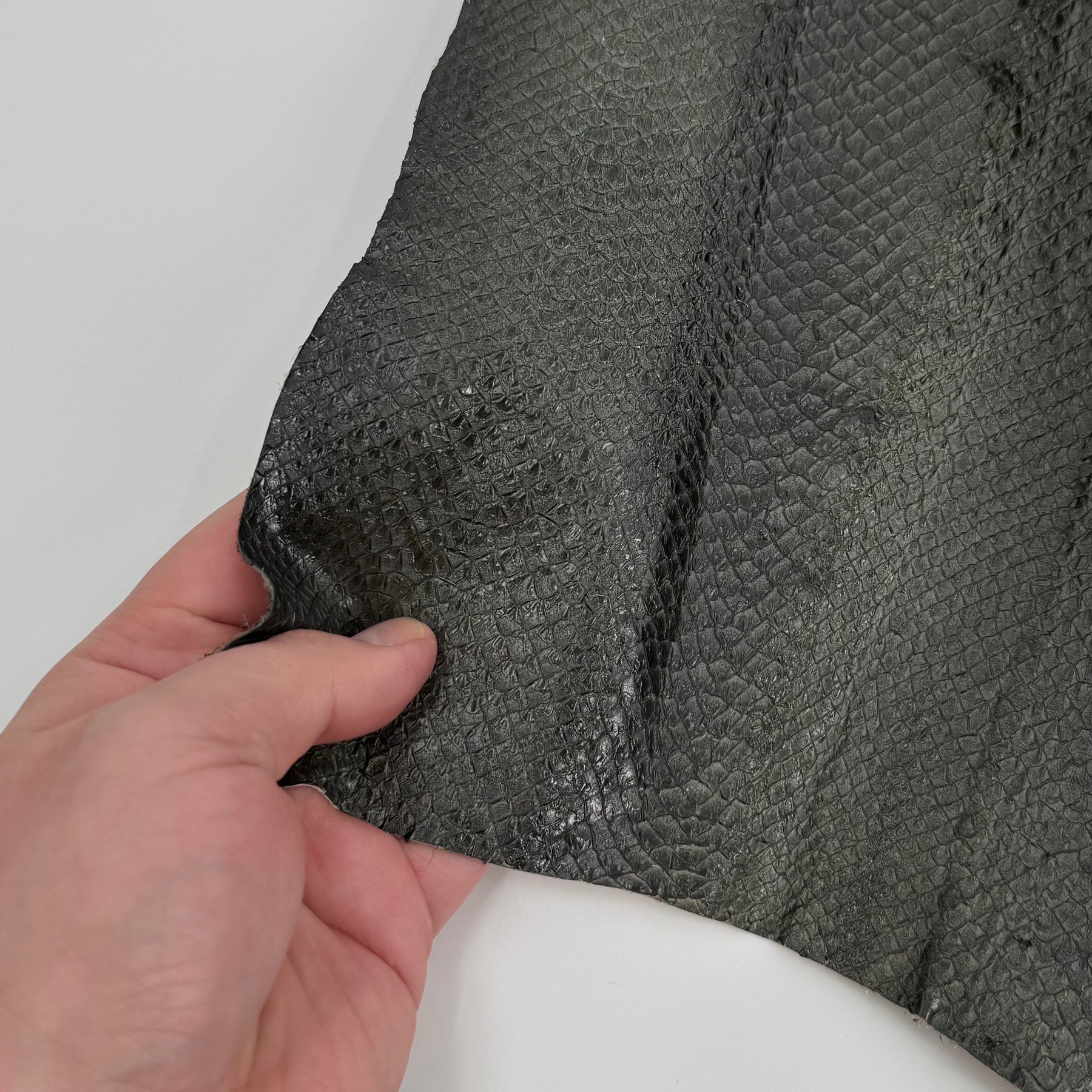 Forest Green Salmon Plate Leather
