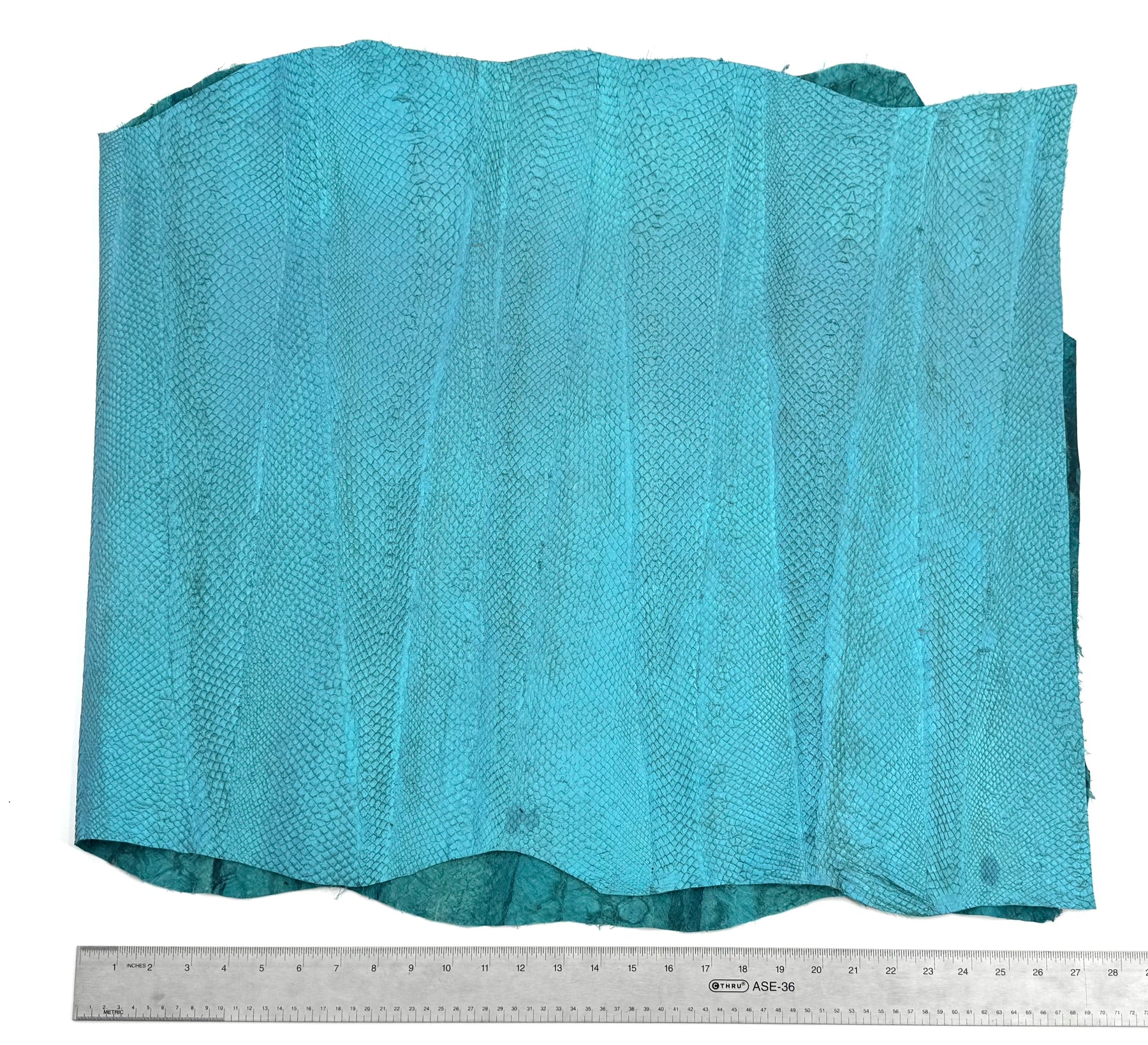 Teal Salmon Plate Leather