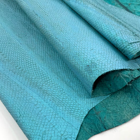 Teal Salmon Plate Leather