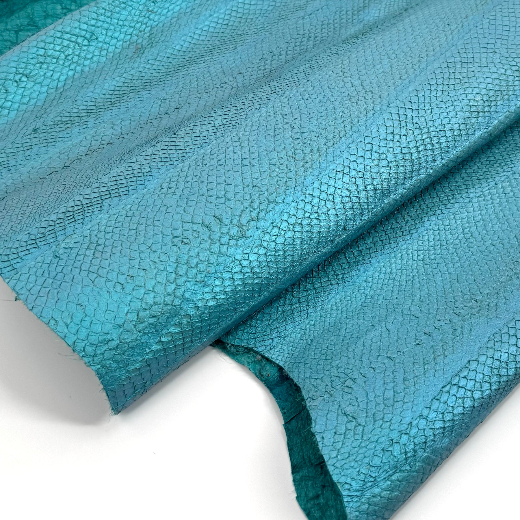 Teal Salmon Plate Leather