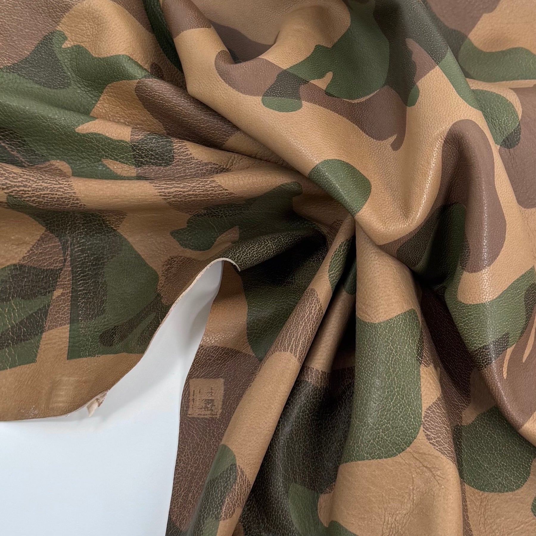 Camo Lamb Leather Vintage/Distressed Vegetable Tanned