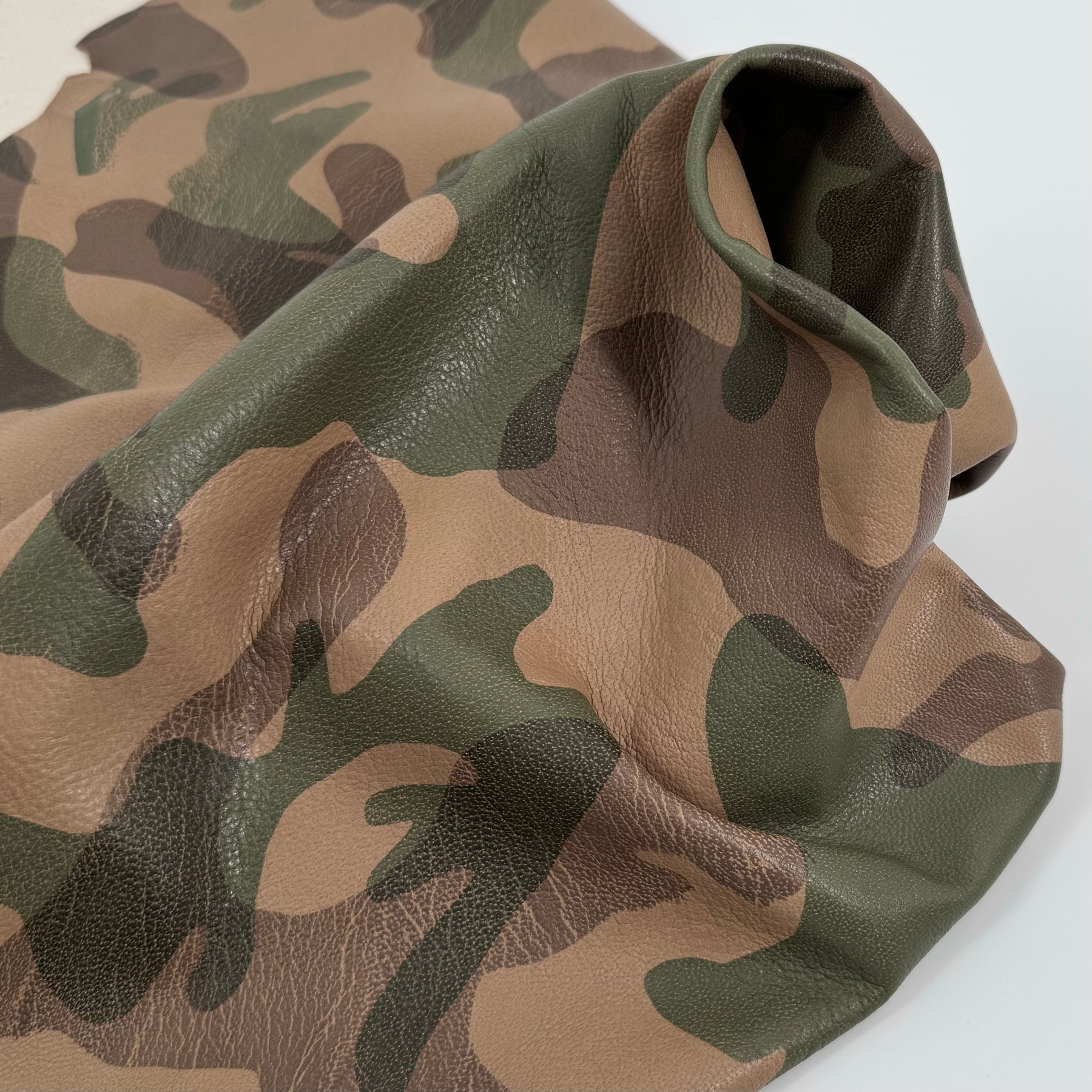 Camo Lamb Leather Vintage/Distressed Vegetable Tanned