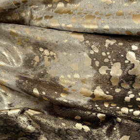 Gold Metallic Spotty Hair-On Cow