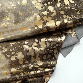 Gold Metallic Spotty Hair-On Cow