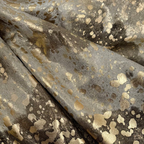 Gold Metallic Spotty Hair-On Cow