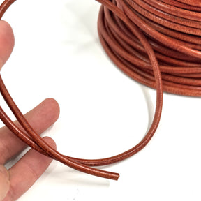 Rust Aniline Round Leather Cord