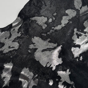 Silver Metallic Rust Hair-on Acid-Wash Baby Calf