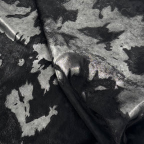 Silver Metallic Rust Hair-on Acid-Wash Baby Calf