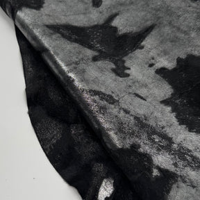 Silver Metallic Rust Hair-on Acid-Wash Baby Calf