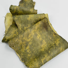 Yellow/Green Dimensional Python Front Cut Long Tail (Grade 2) Only 1 Available ZY9 | SALE