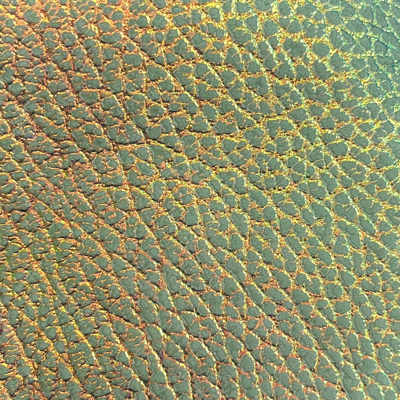 Holographic Elephant Embossed Cow Hide