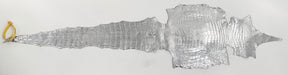 Silver Mirror Foil Mini Nile Crocodile | 23-26 cm