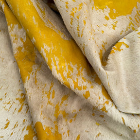 Multicolor Acid Distressed Hair-On Cow