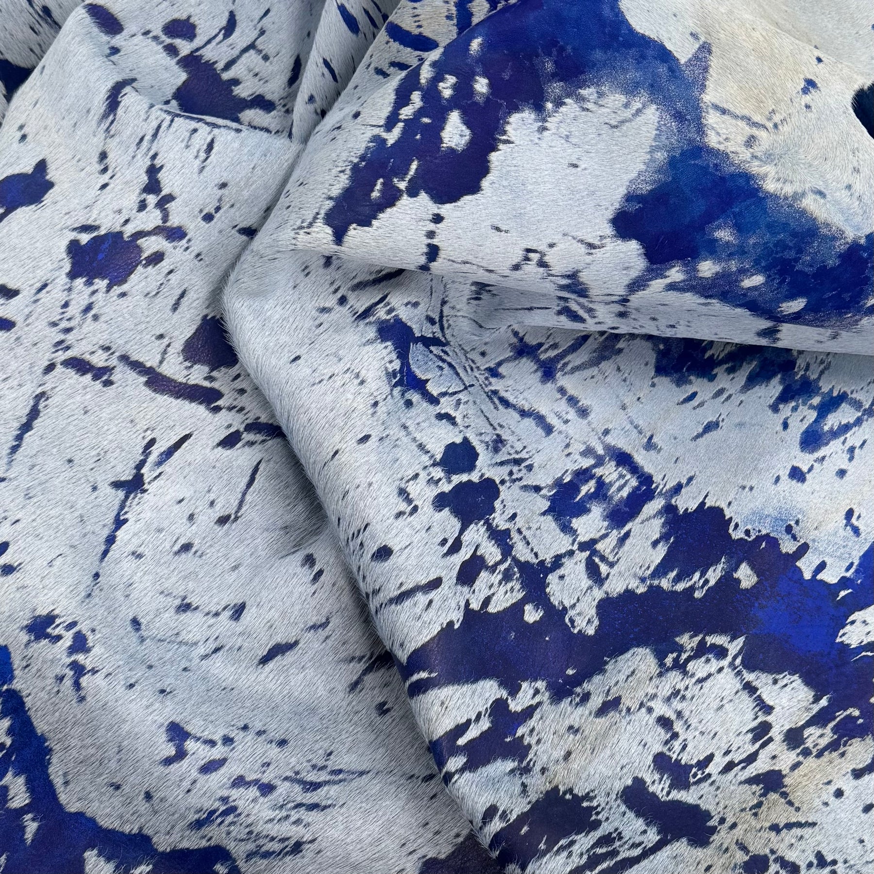 Multicolor Acid Distressed Hair-On Cow