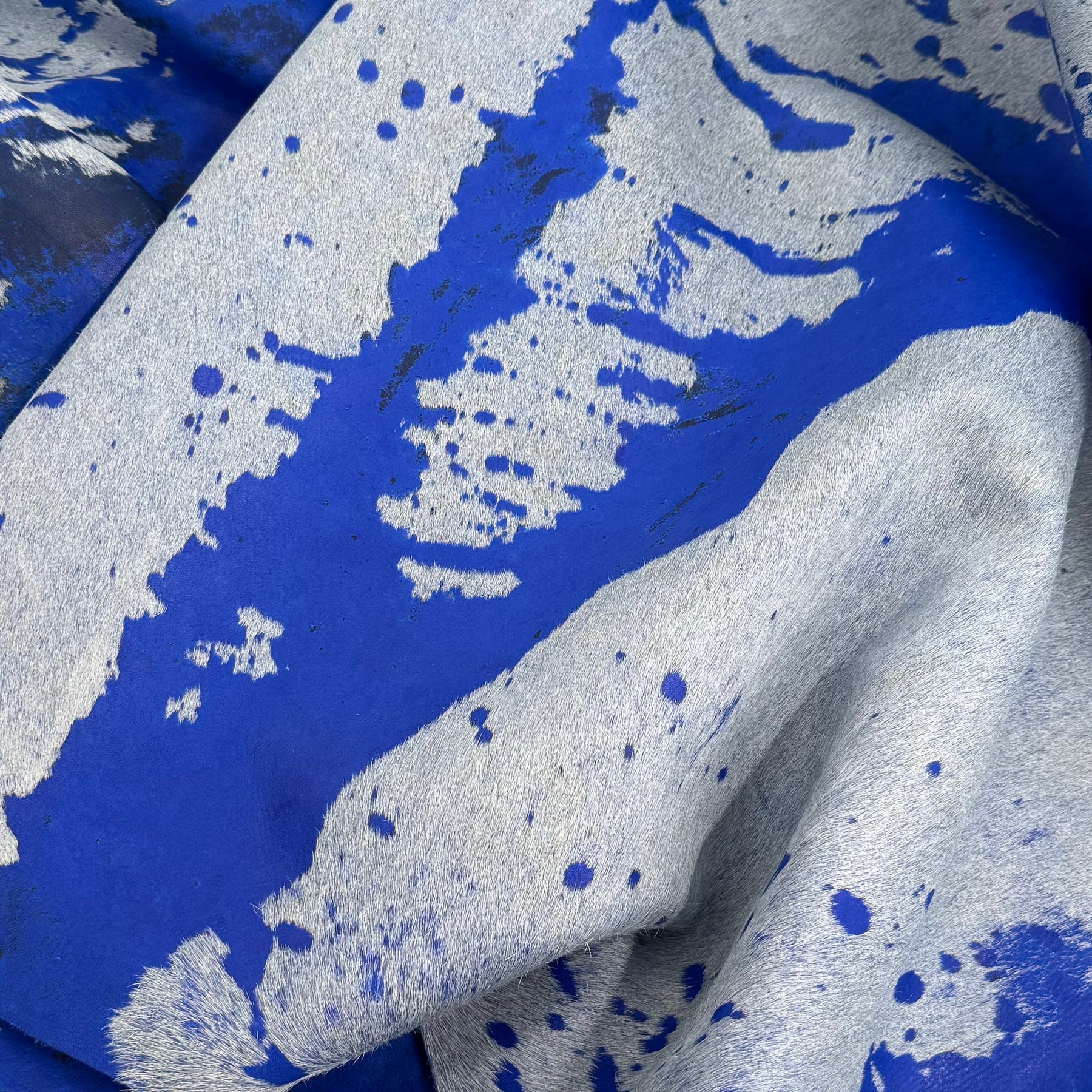 Multicolor Acid Distressed Hair-On Cow