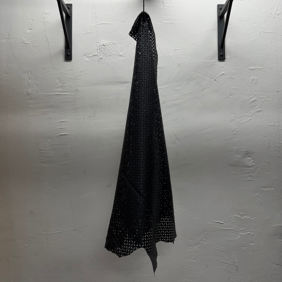 Black Eyelet Perforated Lamb