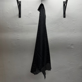 Black Eyelet Perforated Lamb