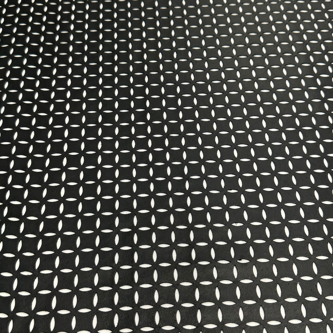 Black Eyelet Perforated Lamb