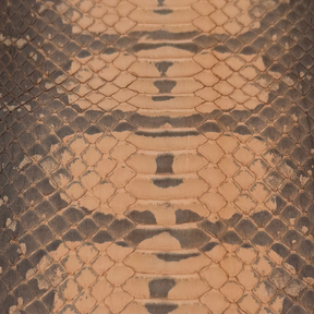 Lightweight and textured Elaphe snake skin in Canyon Mist color for wallet and bag design.