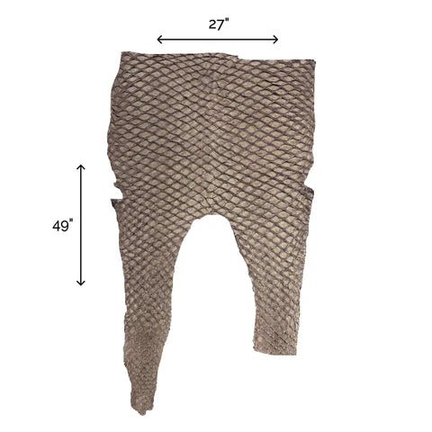 Inverted Pirarucu Fish Scale Leather | Cacao