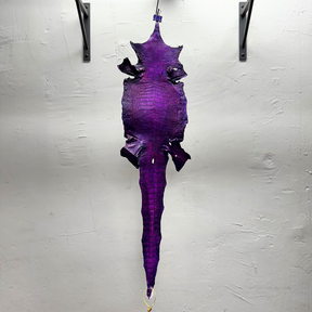 Hand Painted Nile Crocodile | Violet x Fuxia | 23 cm