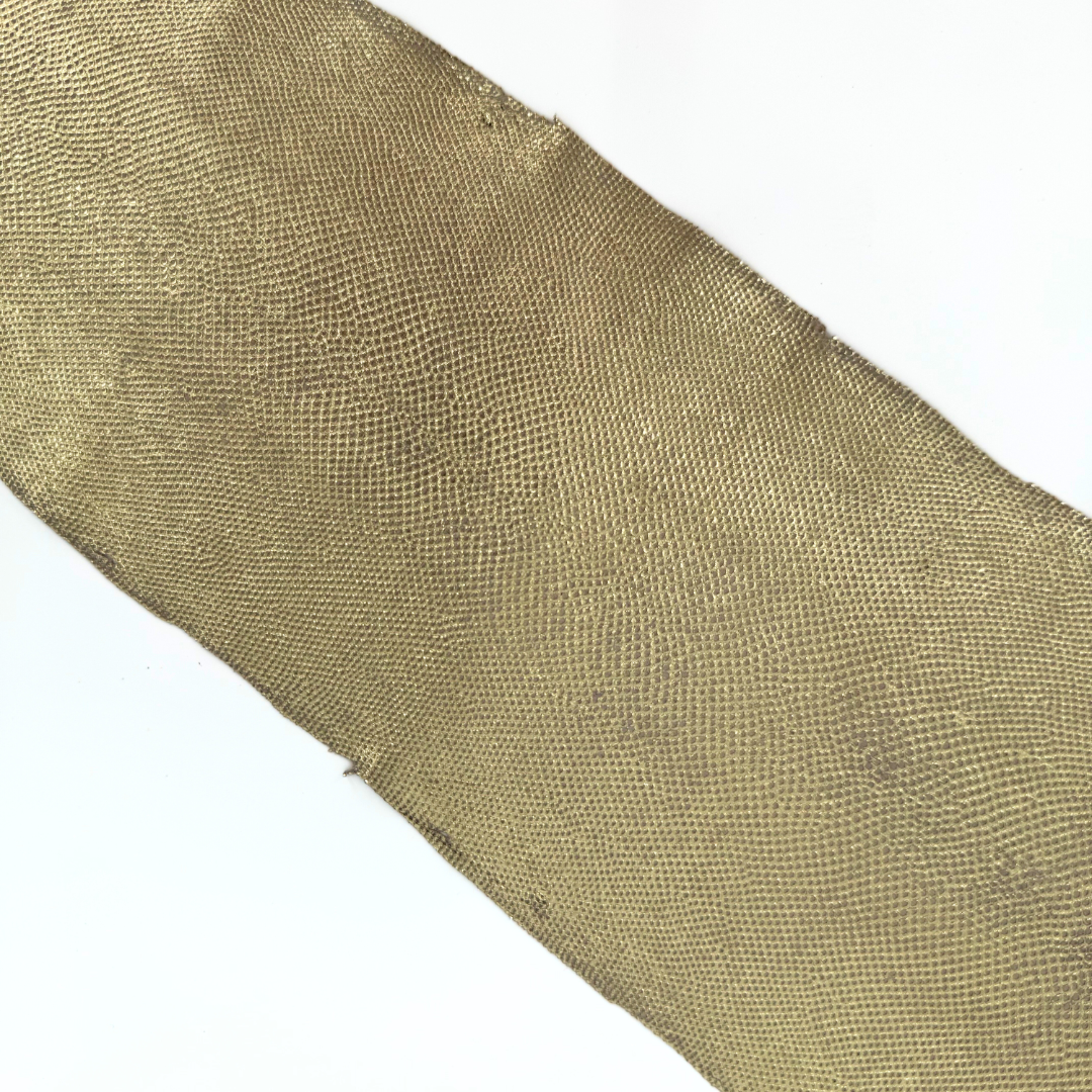 Genuine Metallic Karung Snake Skin  | Champagne
