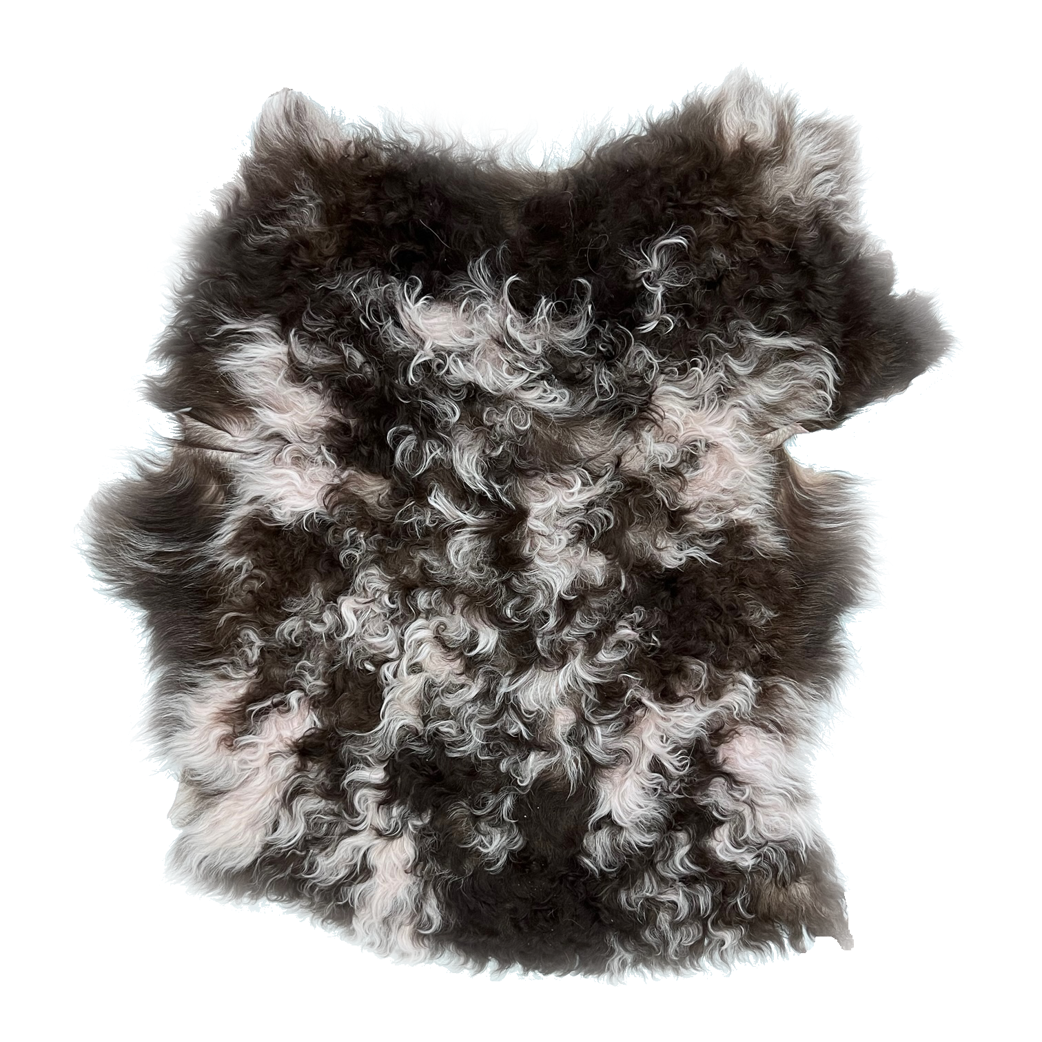 Curly Merino Shearling | Light Pink & Brown