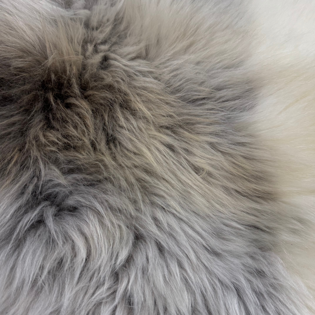 Mongolian Tibetan Long Hair Sheepskin Shearling | Naturally Spotted