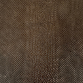 Genuine Metallic Karung Snake Skin  | Dark Brown
