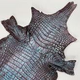 Hand Painted Nile Crocodile | Plum Teal | 22 cm