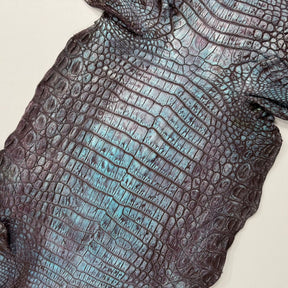 Hand Painted Nile Crocodile | Plum Teal | 22 cm