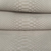 Nubuck python leather in tortilla color – soft matte exotic skin ideal for accessories and footwear