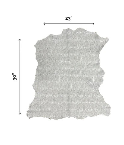 White Geometric Perforated Lamb