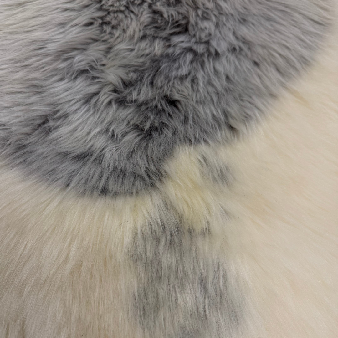 Mongolian Tibetan Long Hair Sheepskin Shearling | Naturally Spotted